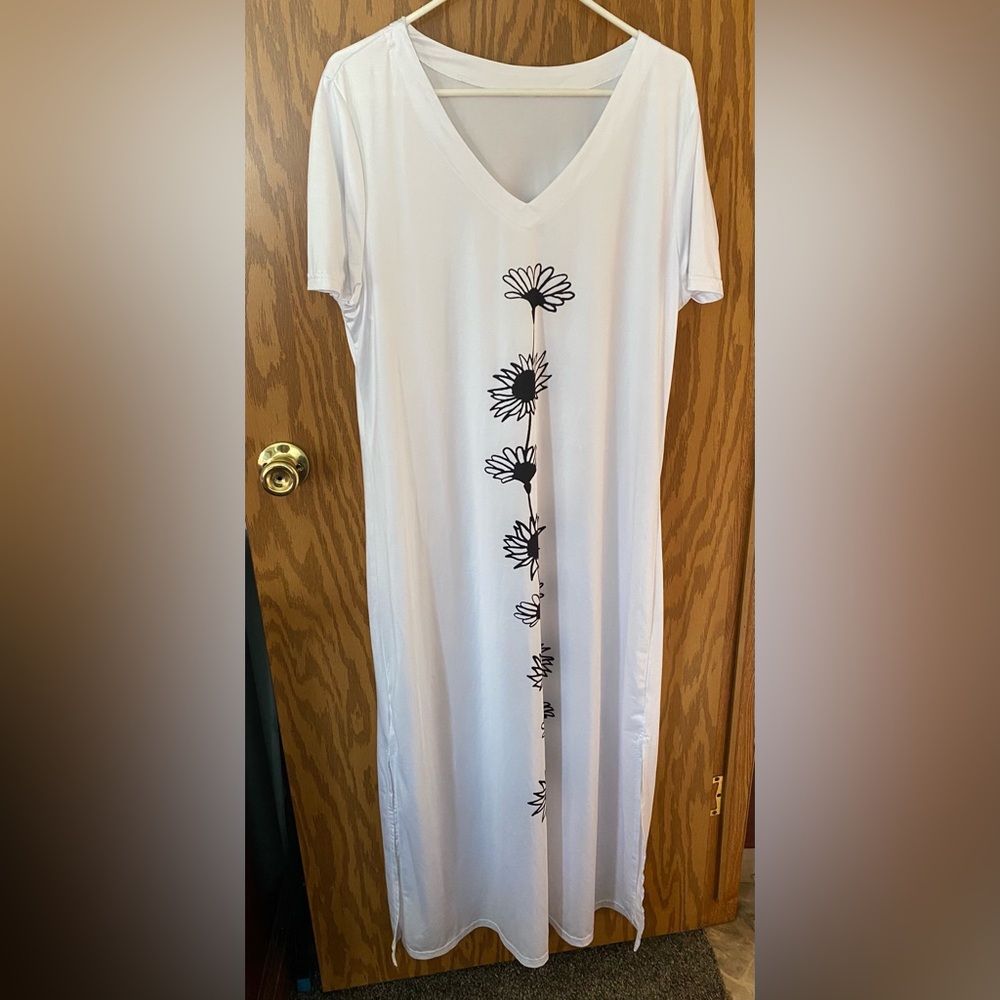 White Floral Maxi Dress